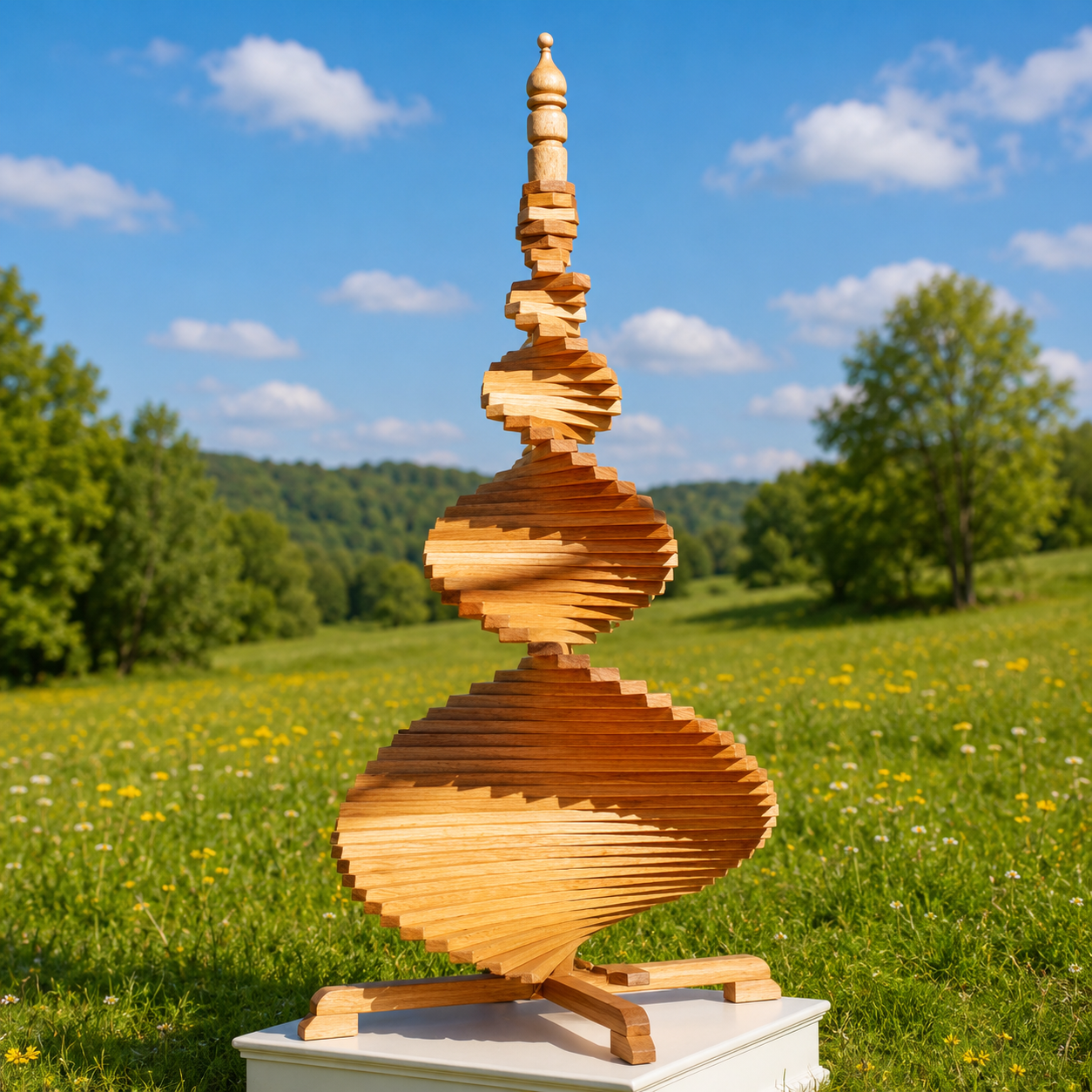 Ascending Oak - Solid Oak Twisted Tree Sculpture - Pre Order Only