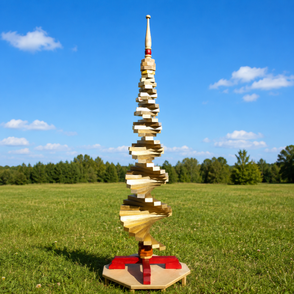 The Golden Oak - Solid Oak Twisted Tree Sculpture - Pre Order Only