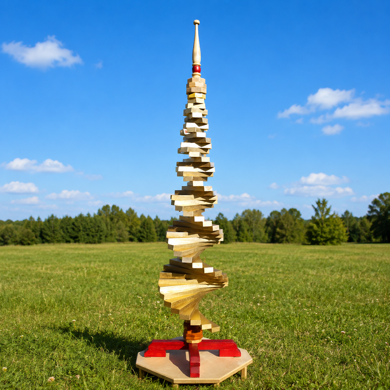 The Golden Oak - Solid Oak Twisted Tree Sculpture - Pre Order Only