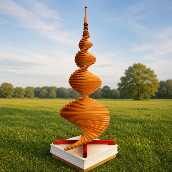 Grand Helix - Solid Oak Twisted Tree Sculpture - Pre Order Only
