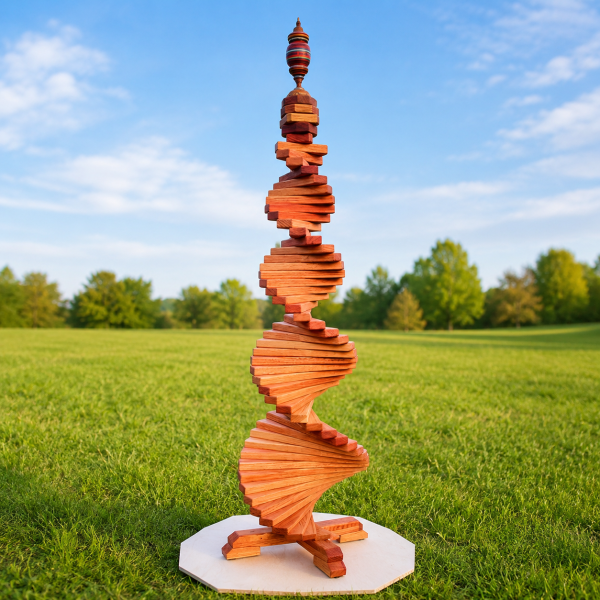 Timber Swirl - Solid Oak Twisted Tree Sculpture