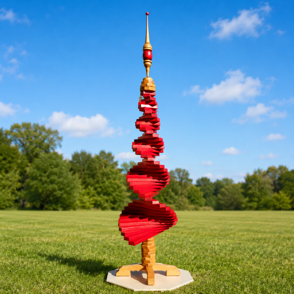 Scarlet Oak - Solid Oak Twisted Tree Sculpture - Pre Order Only